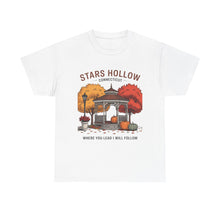Load image into Gallery viewer, Stars Hollow Unisex Cotton Tee - Cozy Fall Vibe Shirt, Perfect for Fans of Autumn, Travel &amp; TV Shows, Gift for Friends, Halloween