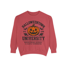 Load image into Gallery viewer, Halloween University Sweatshirt, Cozy Vintage Style, Unisex Apparel, Perfect for Fall, Gift for College Students
