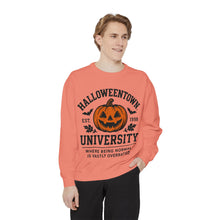 Load image into Gallery viewer, Halloween University Sweatshirt, Cozy Vintage Style, Unisex Apparel, Perfect for Fall, Gift for College Students