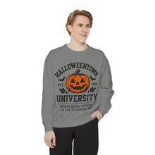 Load image into Gallery viewer, Halloween University Sweatshirt, Cozy Vintage Style, Unisex Apparel, Perfect for Fall, Gift for College Students