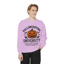 Load image into Gallery viewer, Halloween University Sweatshirt, Cozy Vintage Style, Unisex Apparel, Perfect for Fall, Gift for College Students