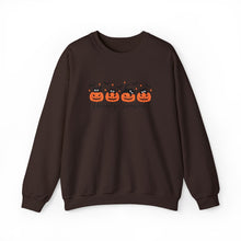 Load image into Gallery viewer, Spooky Season Sweatshirt, Cozy Fall Crewneck, Halloween Sweatshirt, Cat &amp; Pumpkin Sweater, Unisex Halloween Apparel