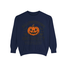Load image into Gallery viewer, Halloween University Sweatshirt, Cozy Vintage Style, Unisex Apparel, Perfect for Fall, Gift for College Students