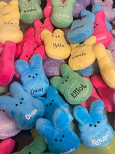 Load image into Gallery viewer, Personalized Peeps Bunny Plush: Custom Easter Basket Filler