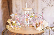 Load image into Gallery viewer, Coquette Bow UV DTF Tumbler Wrap - 16oz Libbey Cup