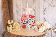 Load image into Gallery viewer, Smut Book Glass Can Wrap: 16oz Libbey Cup UVT DTF Application
