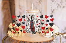 Load image into Gallery viewer, Dalmatian Print UV DTF Cup Wrap: Villain Inspired Glam Decal