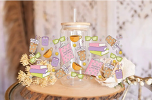 Load image into Gallery viewer, Bookish Libbey Cup Wrap: UV DTF Transfer, Waterproof